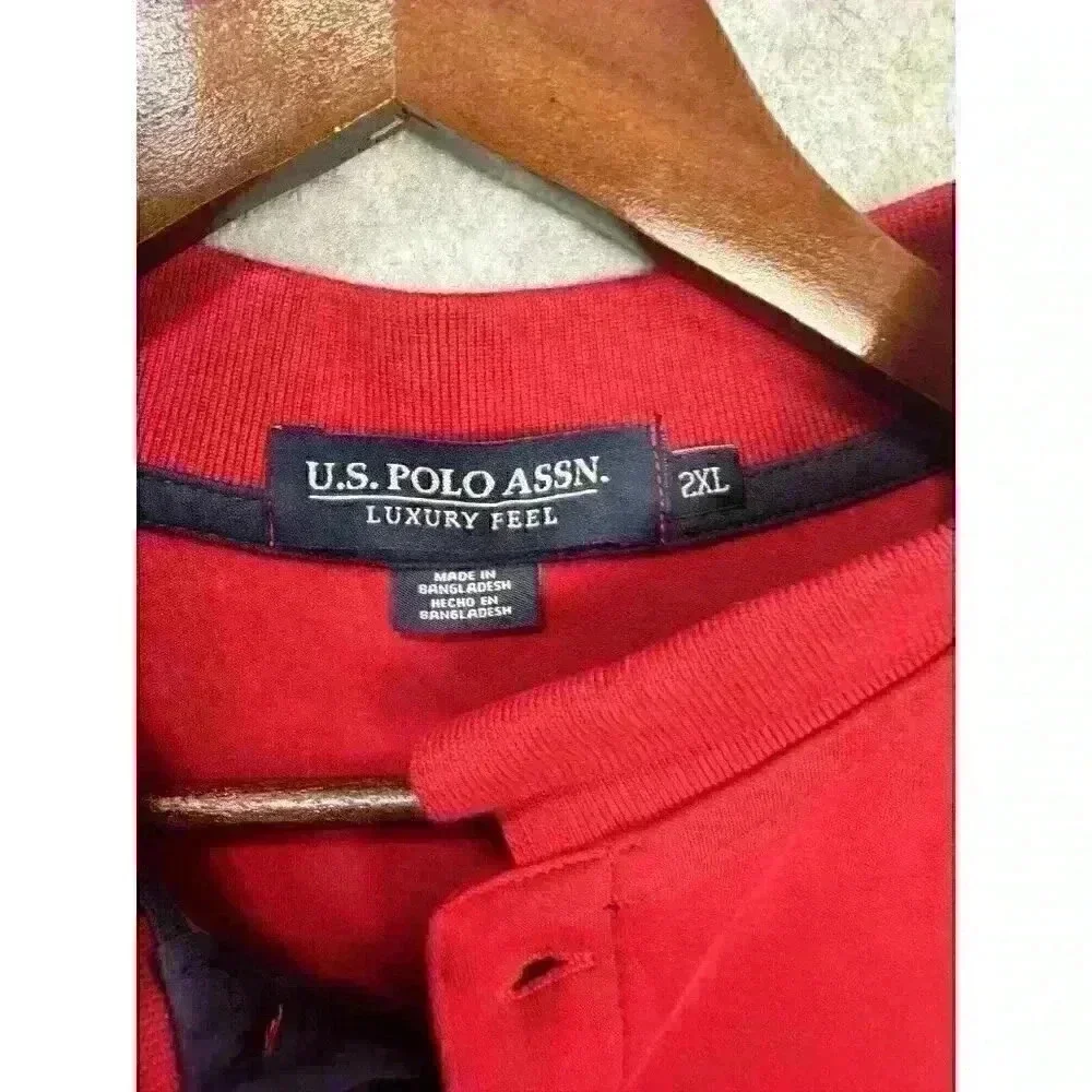 Us Polo Assn Luxury Feel Stretch Soft Men's XXL Red Flesh Pony‎ 100% Cotton EUC